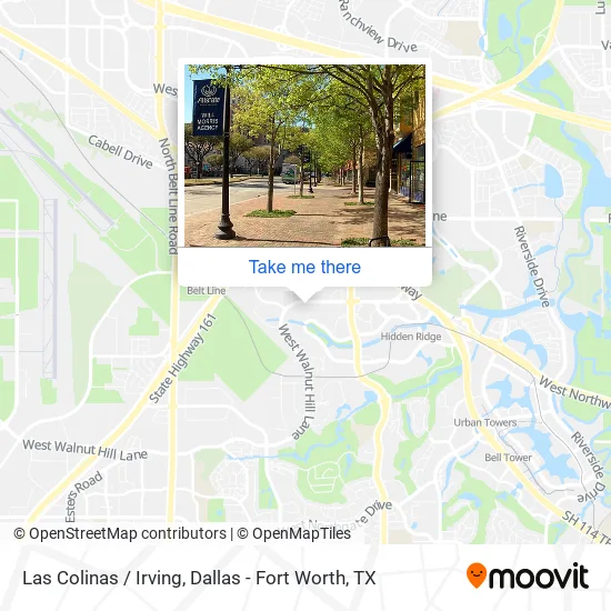Las Colinas / Irving map