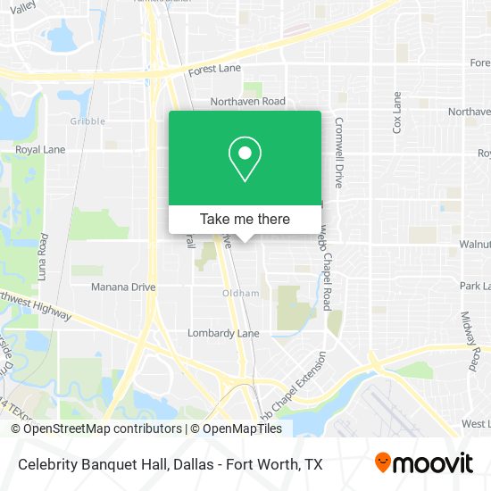 Mapa de Celebrity Banquet Hall