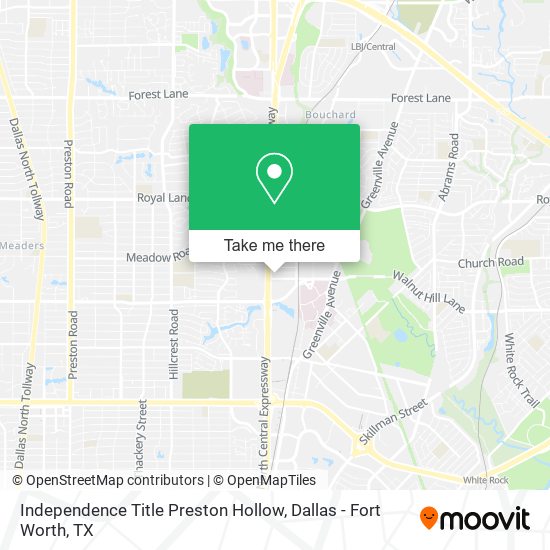 Independence Title Preston Hollow map
