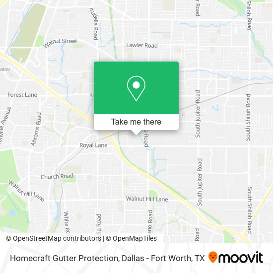 Mapa de Homecraft Gutter Protection