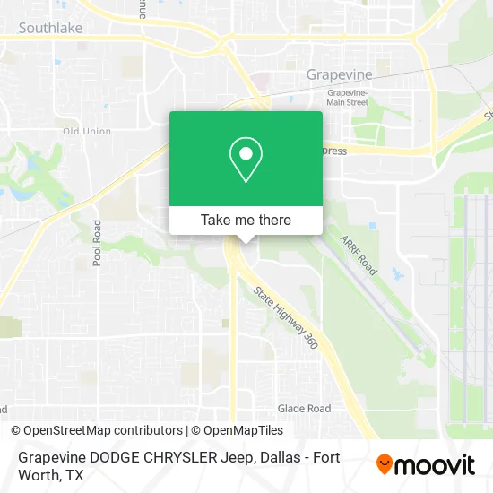 Grapevine DODGE CHRYSLER Jeep map