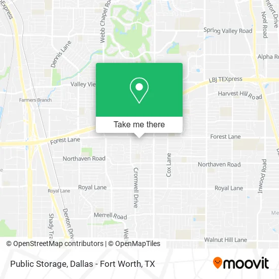 Public Storage map