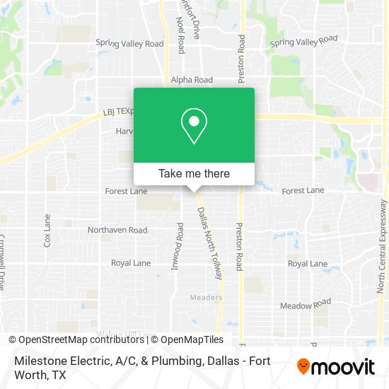 Mapa de Milestone Electric, A / C, & Plumbing