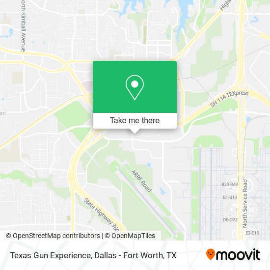 Texas Gun Experience map