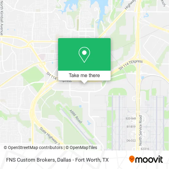 Mapa de FNS Custom Brokers