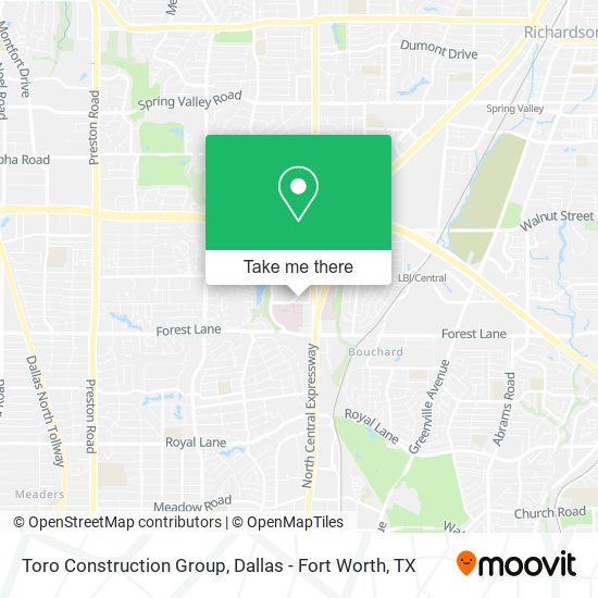 Mapa de Toro Construction Group