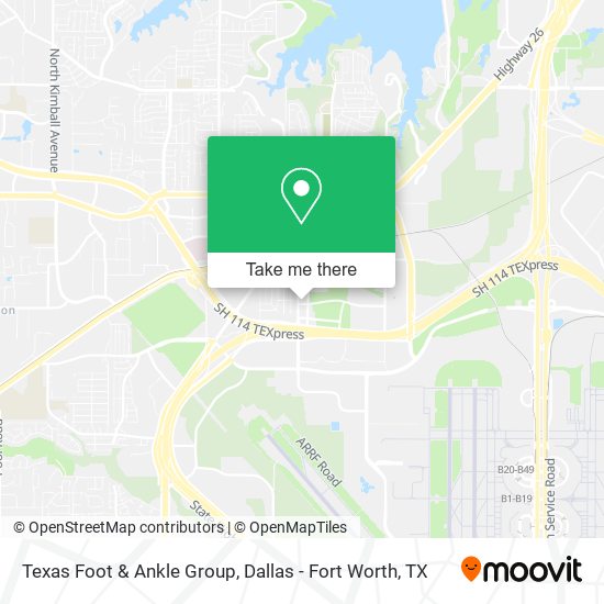 Texas Foot & Ankle Group map