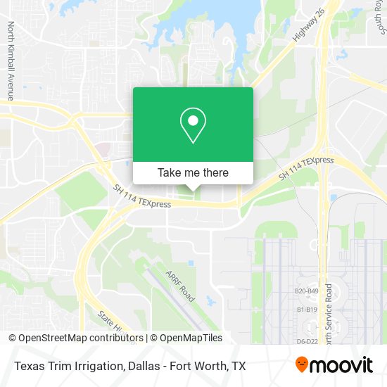 Mapa de Texas Trim Irrigation