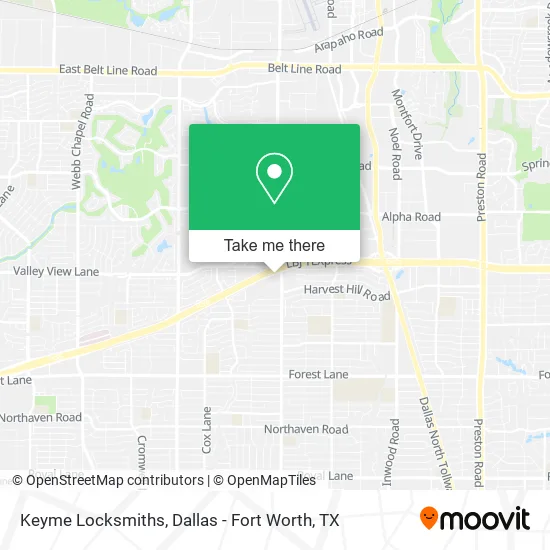 Keyme Locksmiths map