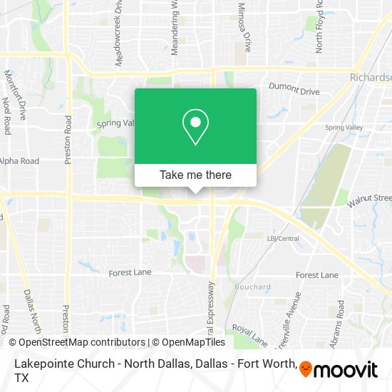 Lakepointe Church - North Dallas map