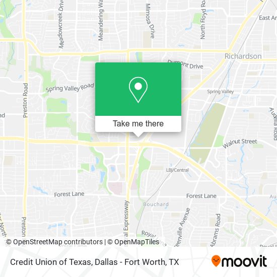 Credit Union of Texas map