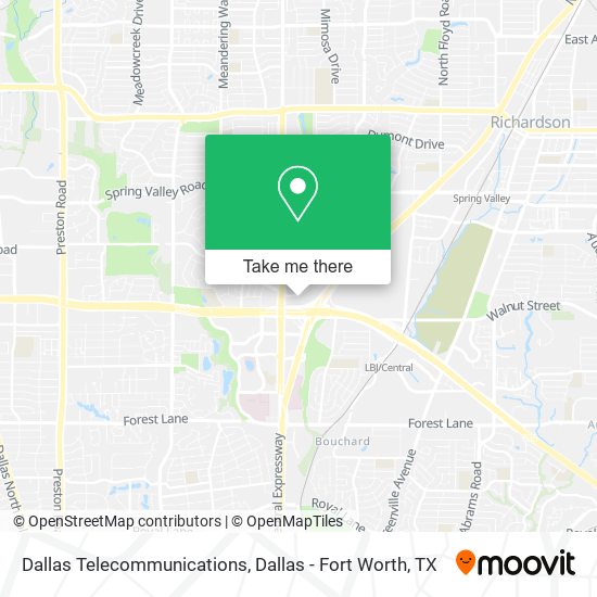 Dallas Telecommunications map