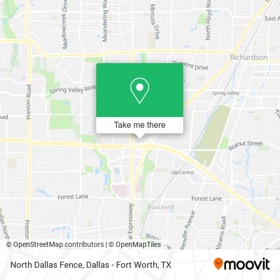 North Dallas Fence map