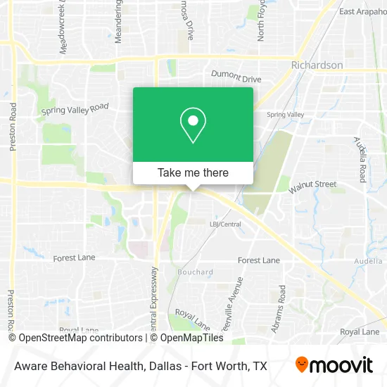 Aware Behavioral Health map