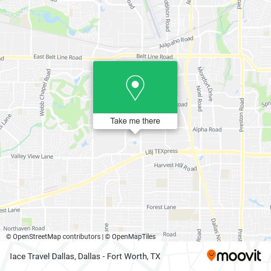Mapa de Iace Travel Dallas