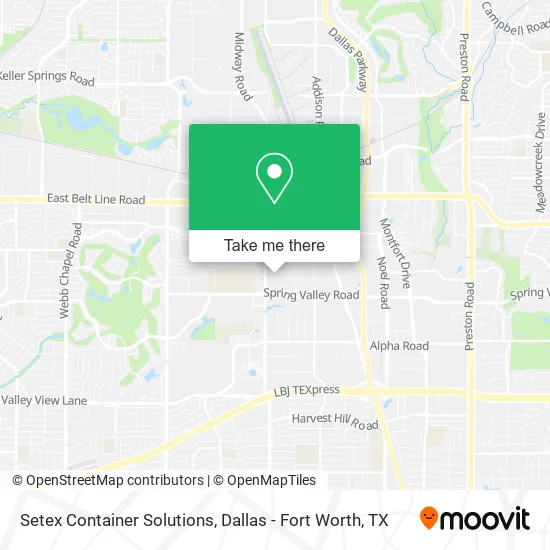 Setex Container Solutions map