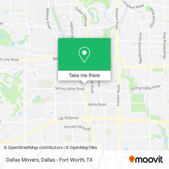 Dallas Movers map