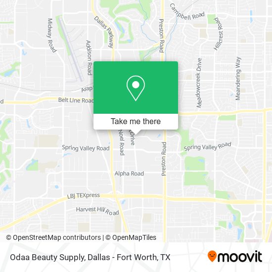 Mapa de Odaa Beauty Supply