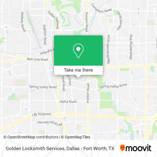 Golden Locksmith Services map