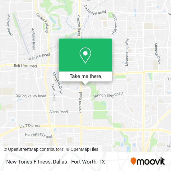 New Tones Fitness map