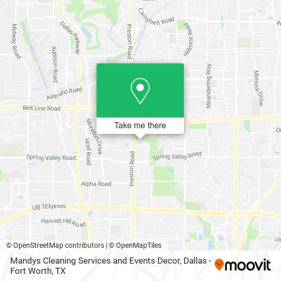 Mandys Cleaning Services and Events Decor map