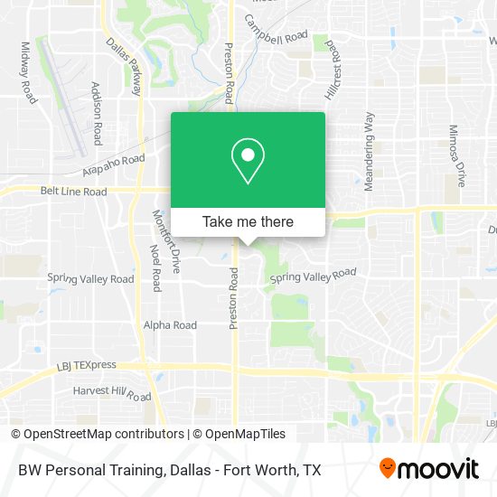 BW Personal Training map