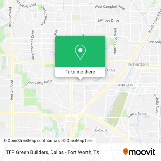 Mapa de TFP Green Builders