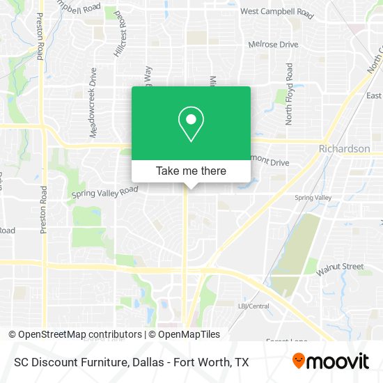 SC Discount Furniture map