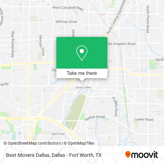 Mapa de Best Movers Dallas