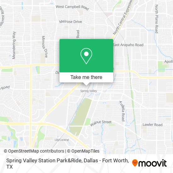 Spring Valley Station Park&Ride map