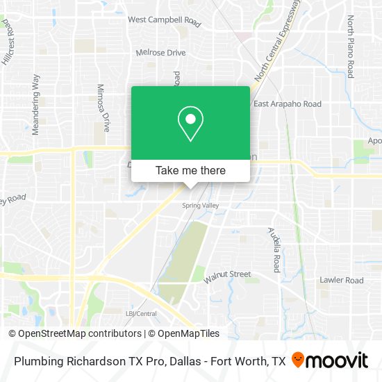 Plumbing Richardson TX Pro map