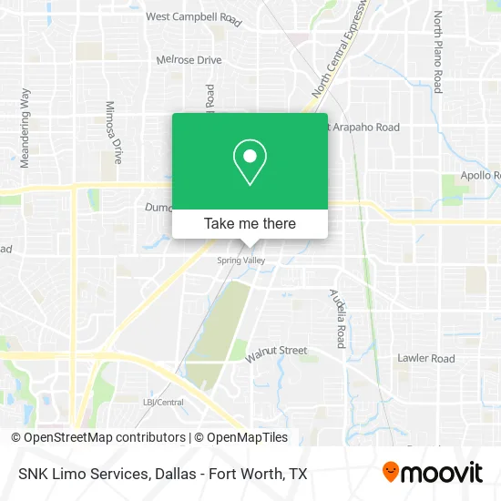 SNK Limo Services map