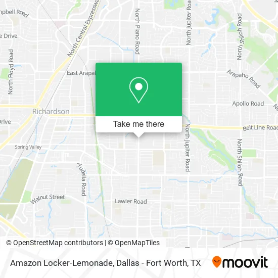 Amazon Locker-Lemonade map