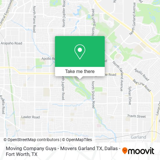 Moving Company Guys - Movers Garland TX map