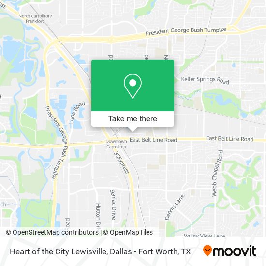 Mapa de Heart of the City Lewisville