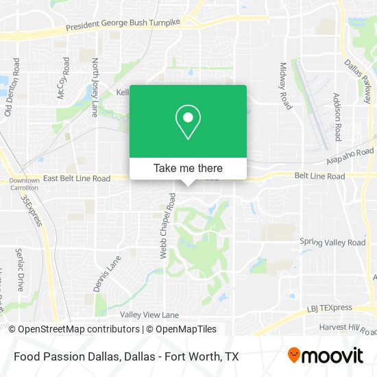 Food Passion Dallas map