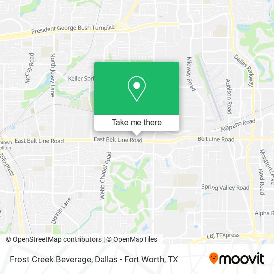 Frost Creek Beverage map