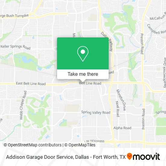 Mapa de Addison Garage Door Service