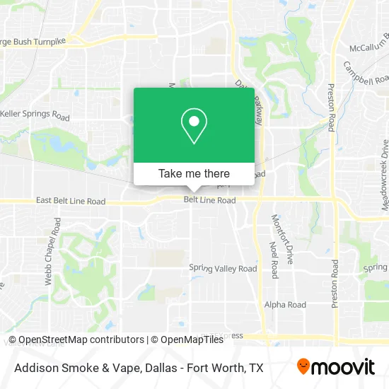 Addison Smoke & Vape map