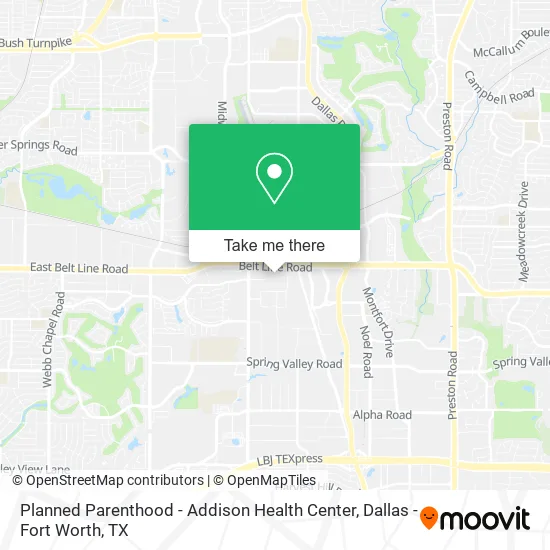 Mapa de Planned Parenthood - Addison Health Center