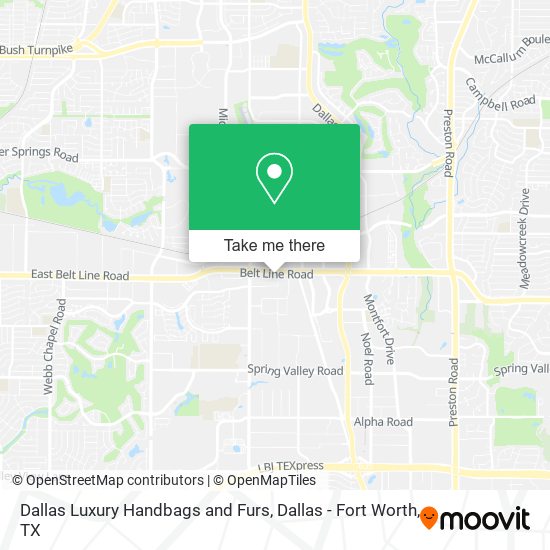 Mapa de Dallas Luxury Handbags and Furs