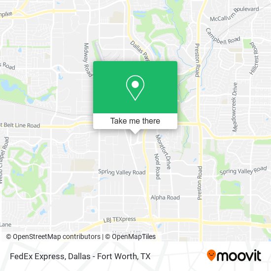 FedEx Express map