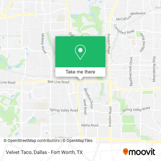 Mapa de Velvet Taco