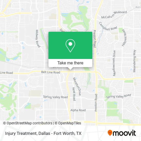 Injury Treatment map