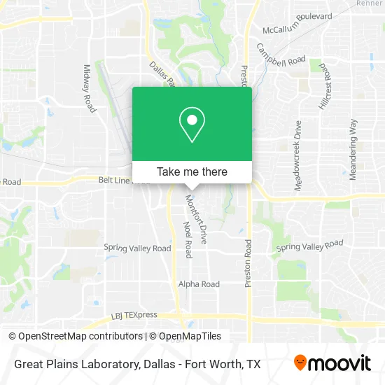 Great Plains Laboratory map
