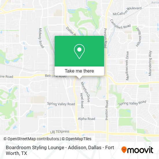 Mapa de Boardroom Styling Lounge - Addison