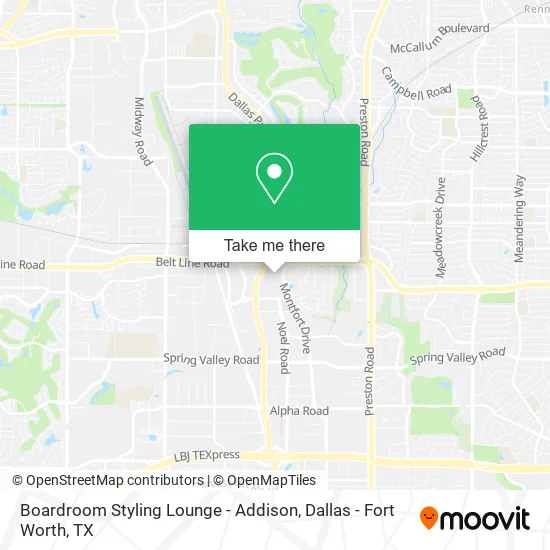 Mapa de Boardroom Styling Lounge - Addison