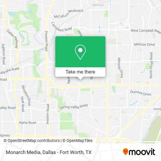 Mapa de Monarch Media