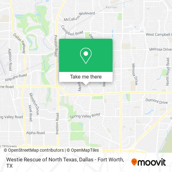 Mapa de Westie Rescue of North Texas