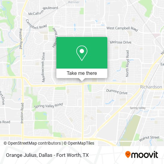 Mapa de Orange Julius